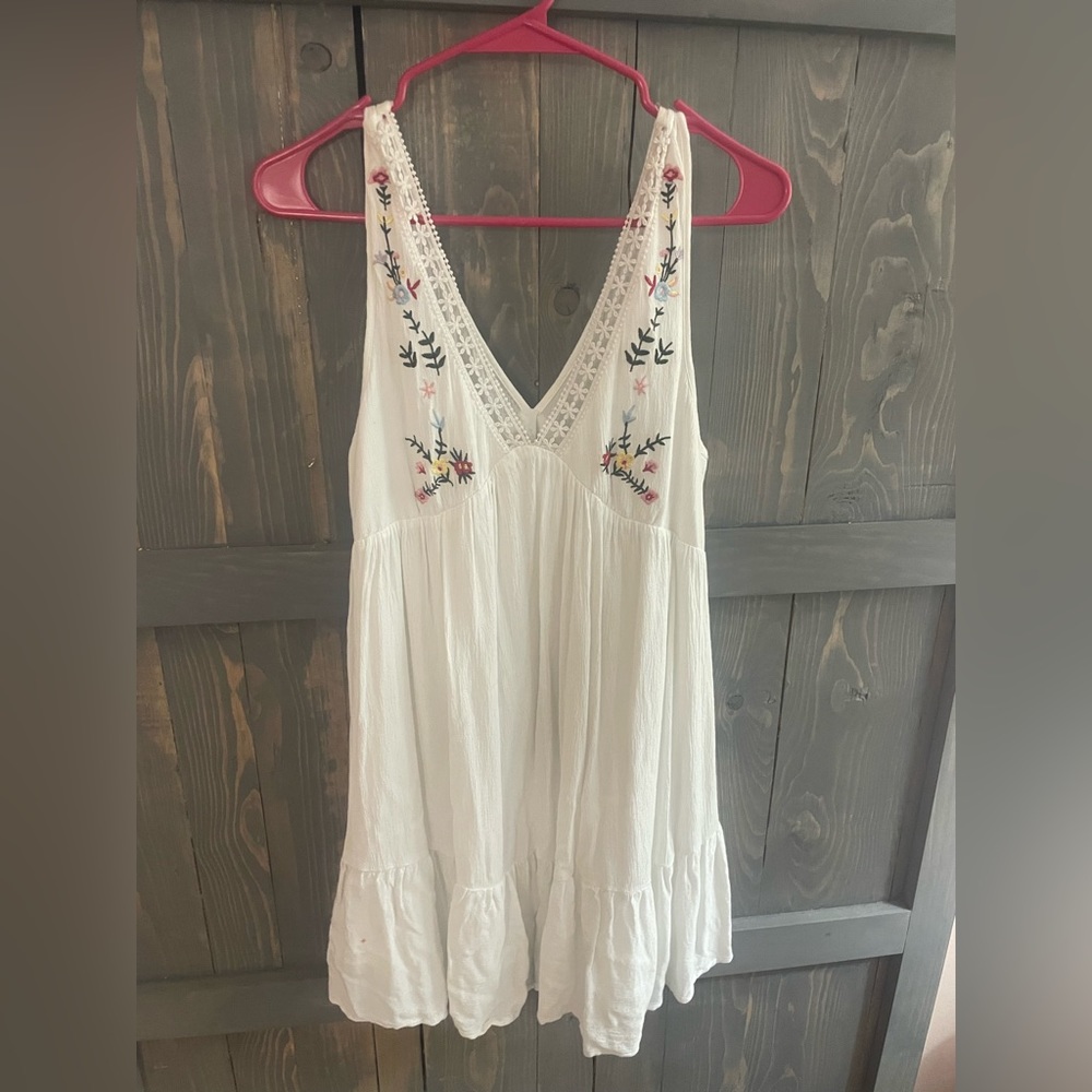 White floral dress